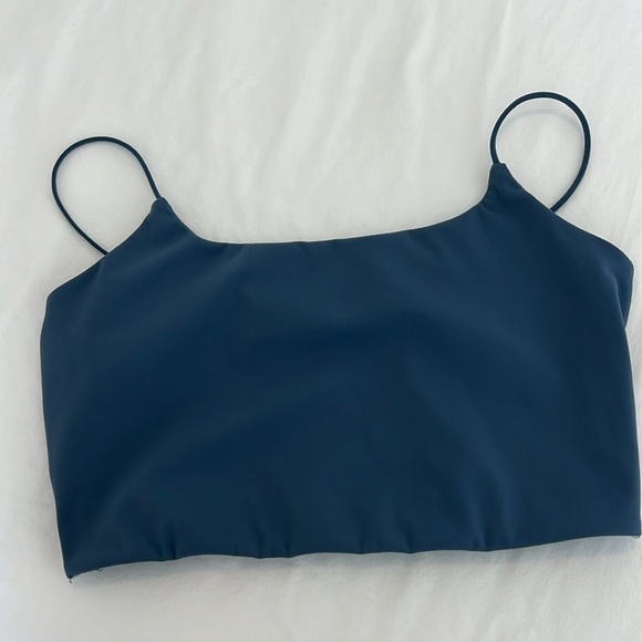Garage Crop Top Sports Bra Bralette Spaghetti Straps Blue Size Small - Picture 9 of 9